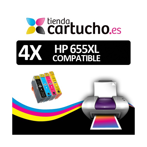 Pack 4 cartouches (Choisissez les couleurs) HP 655 XL Compatibles Pack 4 cartouches (Choisissez les couleurs) HP 655 XL Compatibles