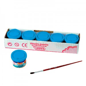 JOVI Estuche Temperas 35 ml Cyan 5 ud