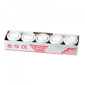 JOVI Estuche Temperas 35 ml Blanco 5 ud