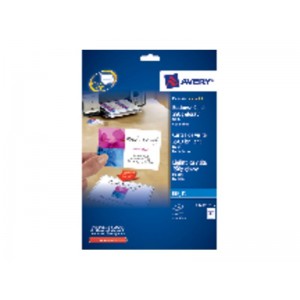 AVERY Tarjeta visita caja 80ud/10hojas 85x54mm Inkjet glossy Acabado imprenta bordes lisos