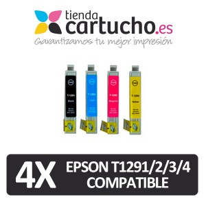 PACK 4 (ELIJA COLORES) CARTUCHOS COMPATIBLES EPSON T1291/2/3/4 PARA LA IMPRESORA Cartouches d'encre Epson Stylus SX230
