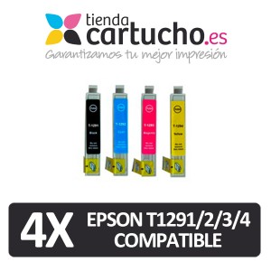 PACK 4 (ELIJA COLORES) CARTUCHOS COMPATIBLES EPSON T1291/2/3/4 PARA LA IMPRESORA Cartouches d'encre Epson Stylus SX620FW