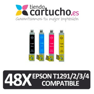 PACK 48 (ELIJA COLORES) CARTUCHOS COMPATIBLES EPSON T1291/2/3/4 PARA LA IMPRESORA Cartouches d'encre Epson Stylus SX420W