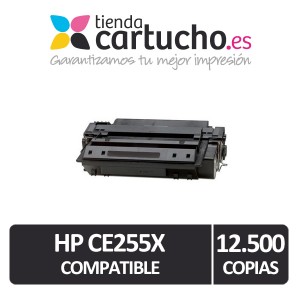 Toner HP CE255X COMPATIBLE, SUSTITUYE AL ORIGINAL CE255X PARA LA IMPRESORA Toner HP Laserjet Enterprise Flow MFP M525c