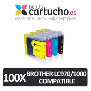 Pack 4 cartuchos comapatibles brother lc970 lc1000 + Elija colores que prefiera + PARA LA IMPRESORA Cartouches d'encre Brother DCP-130C