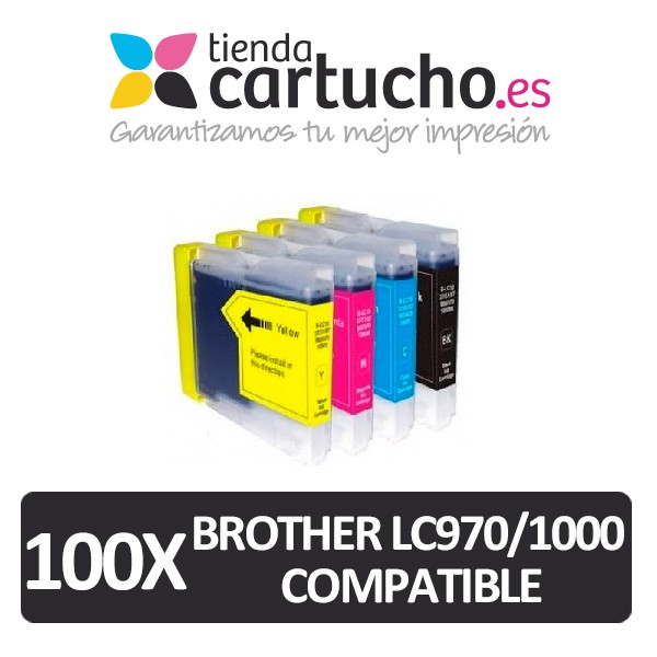 PACK 100 (CHOISIR LES COULEURS) CARTOUCHES COMPATIBLES BROTHER LC-970 LC-1000 PACK 100 (CHOISIR LES COULEURS) CARTOUCHES COMPATIBLES BROTHER LC-970 LC-1000
