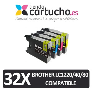 Brother PACK 4 LC1280 Cartucho de tinta compatible, sustituye al cartucho original Brother LC-1280 PERTENENCIENTE A LA REFERENCIA Encre Brother LC-1240