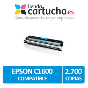 Toner NEGRO EPSON C1600 compatible, sustituye al toner original EPSON C13S050190 PERTENENCIENTE A LA REFERENCIA Toner Epson C1600 / CX16