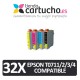 PACK 32 (ELIJA COLORES) CARTUCHOS COMPATIBLES EPSON T0711/2/3/4