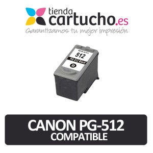 CARTUCHO COMPATIBLE CANON PG-512 NEGRO ALTA CAPACIDAD PERTENENCIENTE A LA REFERENCIA Canon PG510 / CL511 / PG512 / CL513