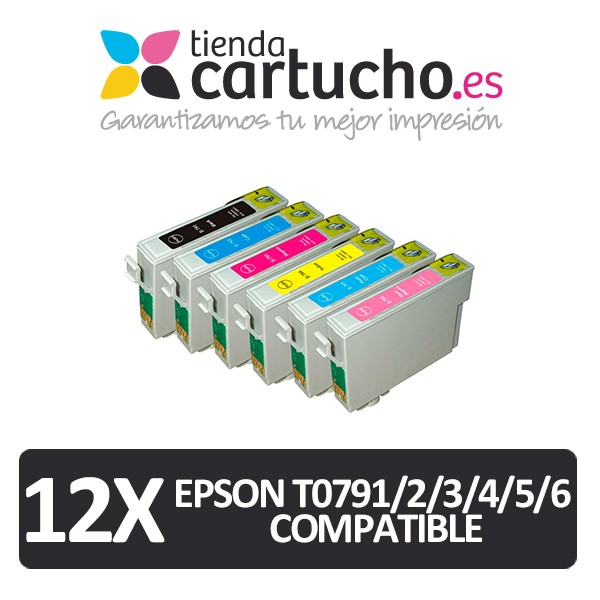 PACK 12 (CHOISIR LES COULEURS) CARTOUCHES COMPATIBLES EPSON T0791/2/3/4/5/6 PACK 12 (CHOISIR LES COULEURS) CARTOUCHES COMPATIBLES EPSON T0791/2/3/4/5/6