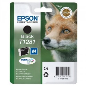 CARTUCHO ORIGINAL EPSON T1281 NEGRO PARA LA IMPRESORA Cartouches d'encre Epson Stylus SX130