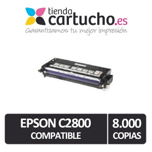 Toner NEGRO EPSON C2800 compatible, sustituye al toner original EPSON C13S051165  PERTENENCIENTE A LA REFERENCIA Toner Epson C2800