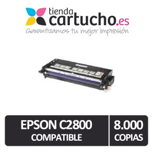 Toner NEGRO EPSON C2800 compatible, sustituye al toner original EPSON C13S051165  PARA LA IMPRESORA Epson Aculaser C2800DN