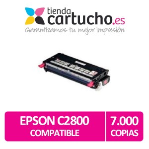 Toner MAGENTA EPSON C2800 compatible, sustituye al toner original EPSON C13S051163  PERTENENCIENTE A LA REFERENCIA Toner Epson C2800