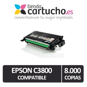 Toner NEGRO EPSON C2800 compatible, sustituye al toner original EPSON C13S051127 PERTENENCIENTE A LA REFERENCIA Toner Epson C3800