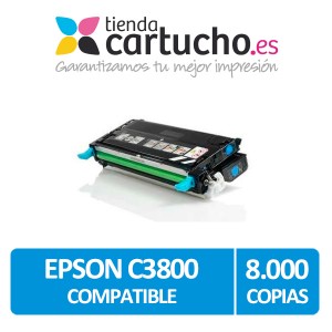 Toner CYAN EPSON C2800 compatible, sustituye al toner original EPSON C13S051126 PARA LA IMPRESORA Epson Aculaser C3800DN