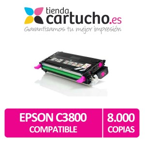 Toner MAGENTA EPSON C3800 compatible, sustituye al toner original EPSON C13S051125 PERTENENCIENTE A LA REFERENCIA Toner Epson C3800