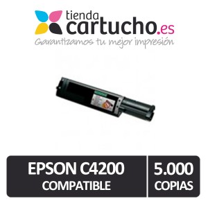 Toner NEGRO EPSON C4200 compatible, sustituye al toner original EPSON C13S050245 PARA LA IMPRESORA Epson Aculaser C4200DN