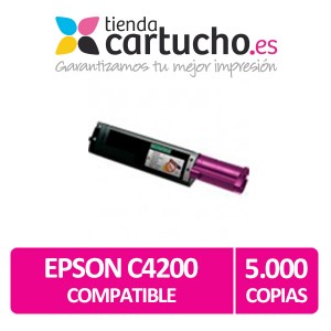 Toner MAGENTA EPSON C4200 compatible, sustituye al toner original EPSON C13S050243 PARA LA IMPRESORA Epson Aculaser C4200DN
