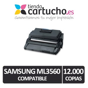 Toner SAMSUNG ML3560, SUSTITUYE AL TONER ORIGINAL ML-3560D ML3561N PERTENENCIENTE A LA REFERENCIA Toner Samsung ML-3560D6 / 3560DB