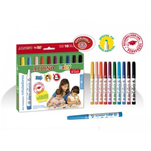 ALPINO Estuche 10 rotuladores Alpino Baby