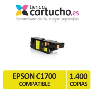 Toner AMARILLO EPSON C1700 compatible, sustituye al toner original EPSON C13S050611 PARA LA IMPRESORA Epson Aculaser C1700