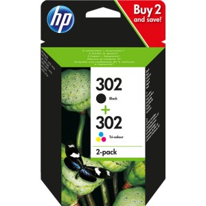 HP 302 Original Negro PARA LA IMPRESORA Cartouches d'encre HP OfficeJet 4657