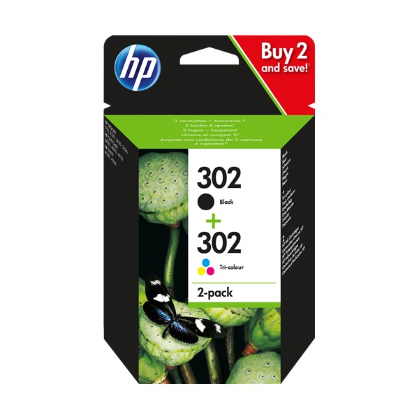 Pack 2 Hp 302 Original Noir + Color Pack 2 Hp 302 Original Noir + Color