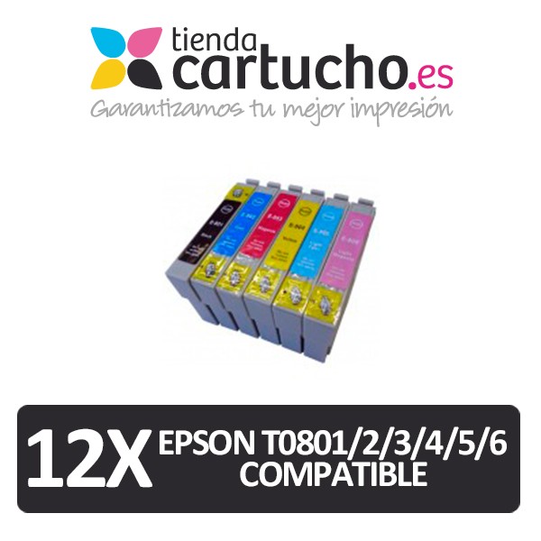 PACK 12 (CHOISIR LES COULEURS) CARTOUCHES COMPATIBLES EPSON T0801/2/3/4/5/6 PACK 12 (CHOISIR LES COULEURS) CARTOUCHES COMPATIBLES EPSON T0801/2/3/4/5/6