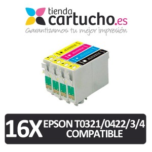 PACK 4 (ELIJA COLORES) CARTUCHOS COMPATIBLES EPSON T0321/421/422/423 PARA LA IMPRESORA Epson  Stylus C 82 N