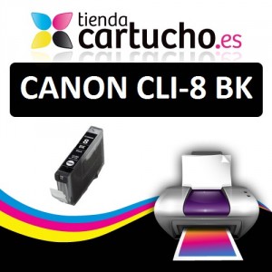 CARTUCHO COMPATIBLE CANON CLI-8 NEGRO PERTENENCIENTE A LA REFERENCIA Canon PGI5 / CLI8