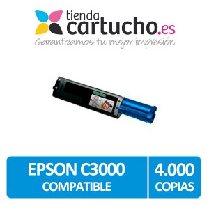 Toner CYAN EPSON C3000 compatible, sustituye al toner original C13S050212 PERTENENCIENTE A LA REFERENCIA Toner Epson C3000