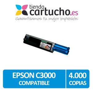 Toner CYAN EPSON C3000 compatible, sustituye al toner original C13S050212 PARA LA IMPRESORA Epson Aculaser C3000N