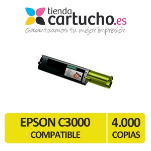 Toner AMARILLO EPSON C3000 compatible, sustituye al toner original C13S050210 PARA LA IMPRESORA Epson Aculaser C3000N