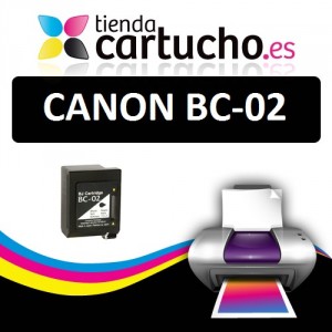 CARTUCHO COMPATIBLE CANON BC 02 NEGRO PARA LA IMPRESORA Canon BJ-200JS