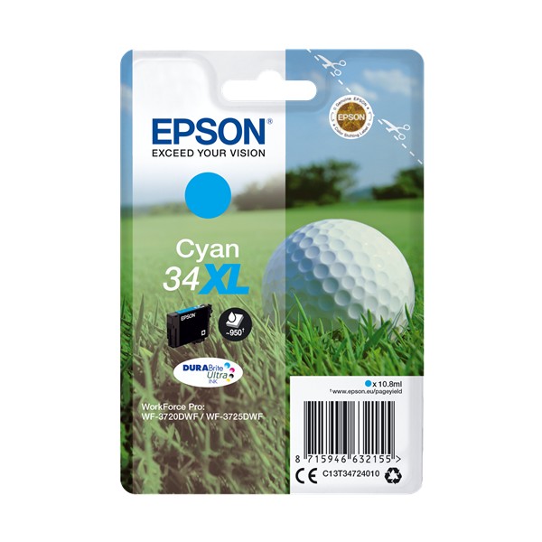 Epson 34XL cyan, cartouche d'encre original Epson 34XL cyan, cartouche d'encre original