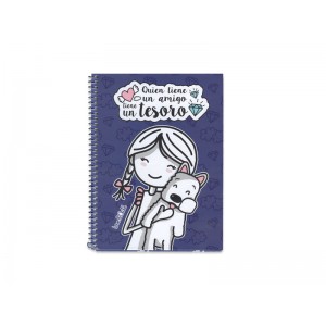 LOVE&CHILD Cuaderno morado cuadrícula A5