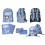 LOVE&CHILD Mochila poliéster azul con cintas para trolley