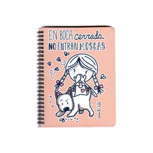 LOVE&CHILD Cuaderno azul 90 páginas 70g. Cuadrícula 4mm. A5 