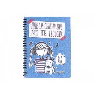LOVE&CHILD Cuaderno azul 90 páginas 70g. Cuadrícula 4mm. A5 