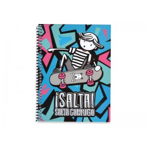 LOVE&CHILD Cuaderno azul 90 páginas 70g. Cuadrícula 4mm. A5 