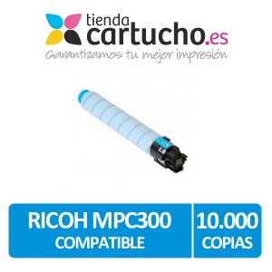Toner Ricoh MP-C300 / 400 Compatible Cyan PARA LA IMPRESORA Cartouches Ricoh Aficio MPC400