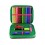 ALPINO Plumier grande doble tela. Incluye material escolar