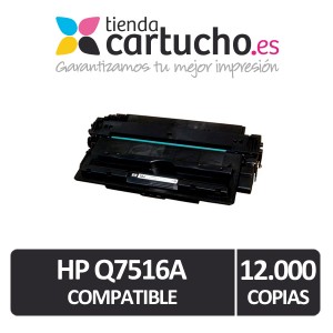 Toner HP Q7516A compatible PARA LA IMPRESORA Toner HP LaserJet 5200tn