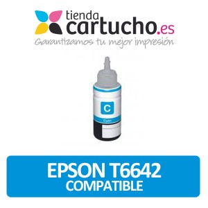 EPSON T6642 CYAN BOTELLA DE TINTA GENERICA PERTENENCIENTE A LA REFERENCIA Encre Epson T6641/2/3/4