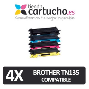 PACK 4 (Elija colores) Toner compatible Brother TN135 PARA LA IMPRESORA Toner imprimante Brother MFC-9450CDN