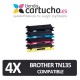 PACK 4 (Elija colores) Toner compatible Brother TN135