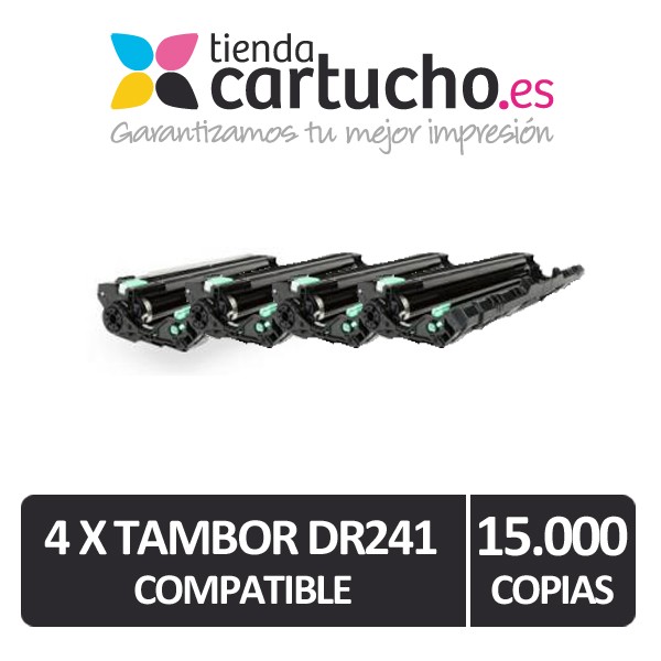 Drumes Brother DR-241 ( pack indivisible 4 Couleurs ) Compatibles Drumes Brother DR-241 ( pack indivisible 4 Couleurs ) Compatibles