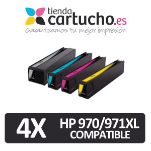 Pack 4 Hp 970xl Compatible Premium (Elija Colores) PARA LA IMPRESORA Hp OfficeJet Pro X451dw